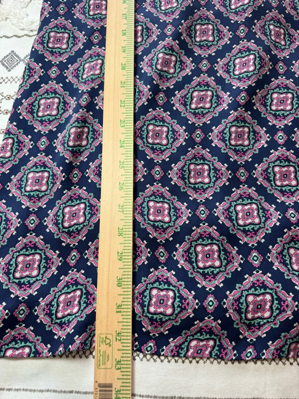 J. Crew 100% Silk Navy with Pink Geometric Print Shift Mini Dress Size 8